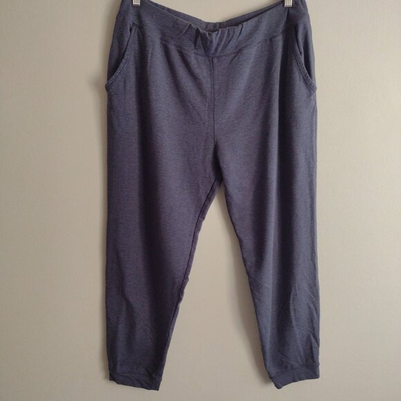 Zinni By Garnet Hill Blue Lounge Pants XL Cotton Blend Pockets Comfy - Picture 1 of 9